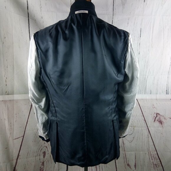 Joseph Abboud Italian Super 120's 42R Wool 2 Button Charcoal Suit Blazer Jacket - Picture 10 of 10